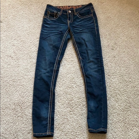 Dark Wash Skinny Jeans - Picture 1 of 2
